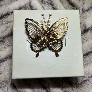 Monet Gold Butterfly Brooch